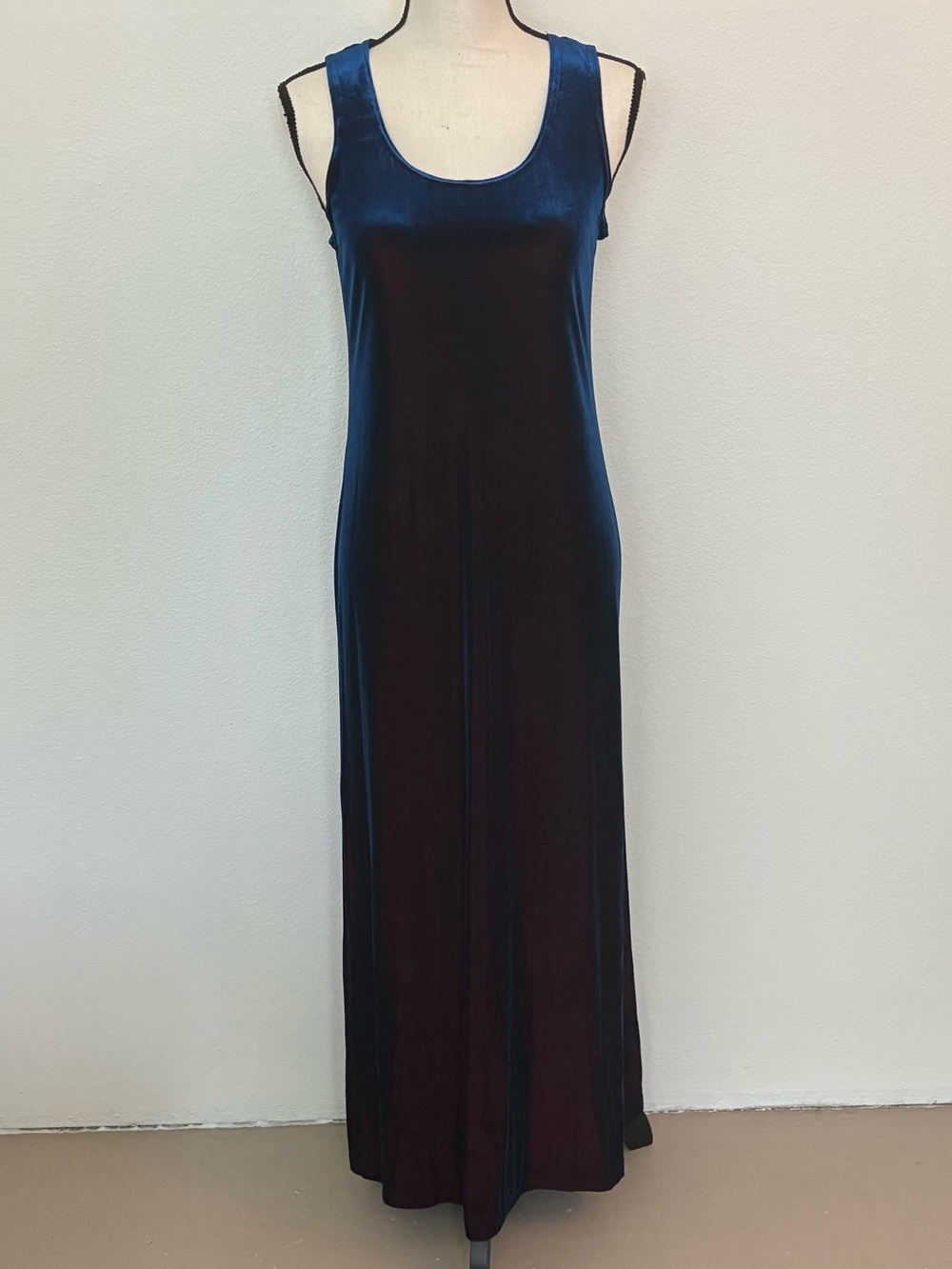 Vintage 90s Y2K All That Jazz Iridescent Velvet Maxi Dress